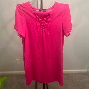 KLD signature hot Barbie pink blouse for women size medium